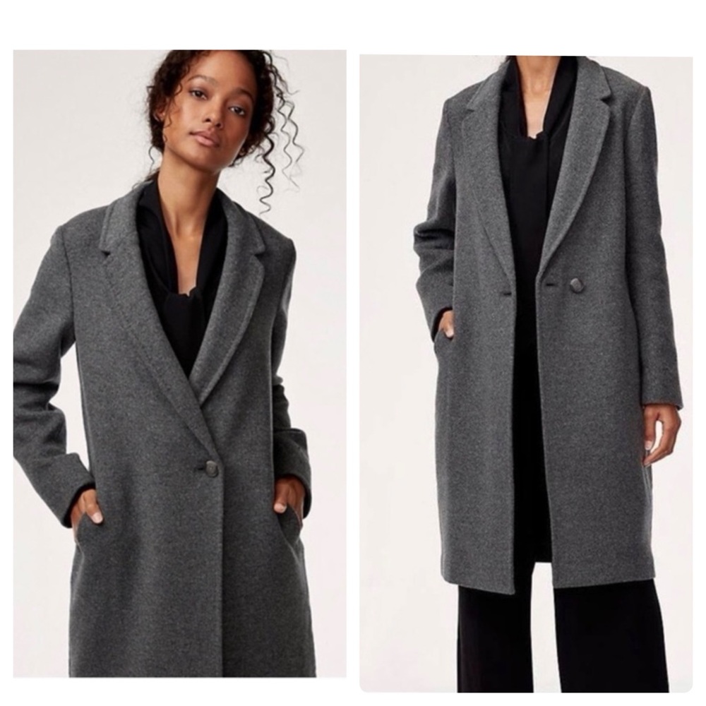 Babaton Stedman Coat Gray Sz M